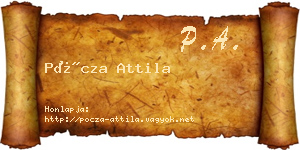 Pócza Attila névjegykártya